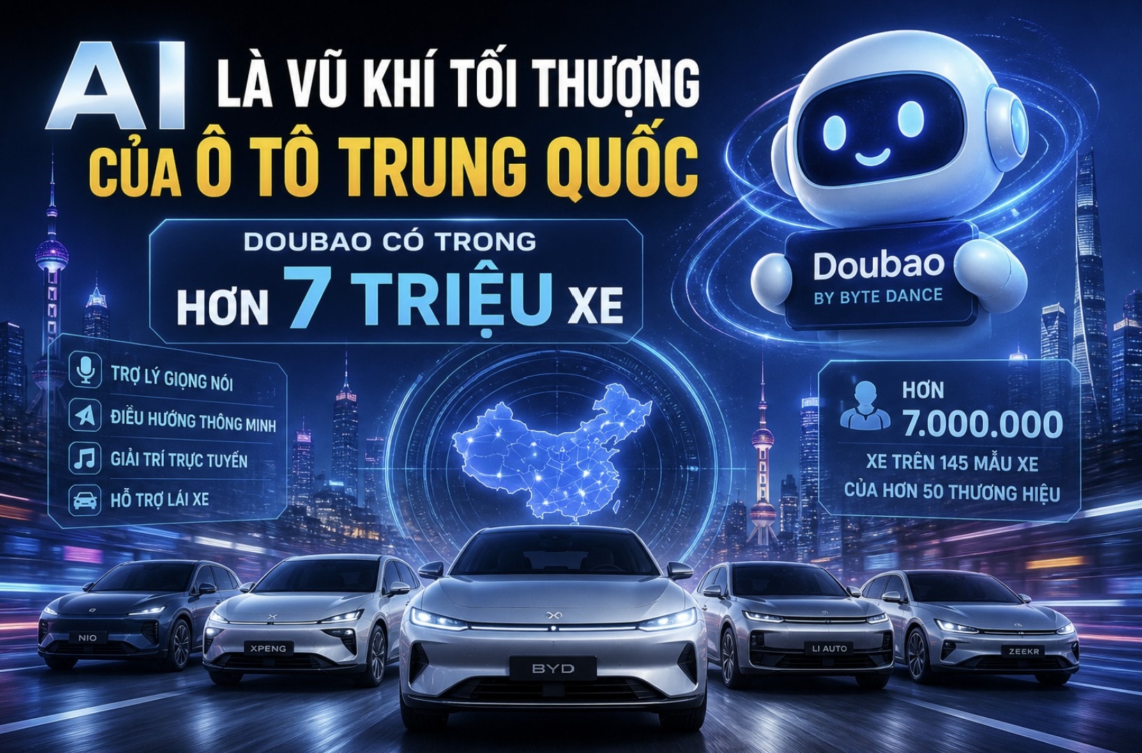 AI là vũ khí tối thượng của ô tô Trung Quốc, Doubao có trong hơn 7 triệu xe 