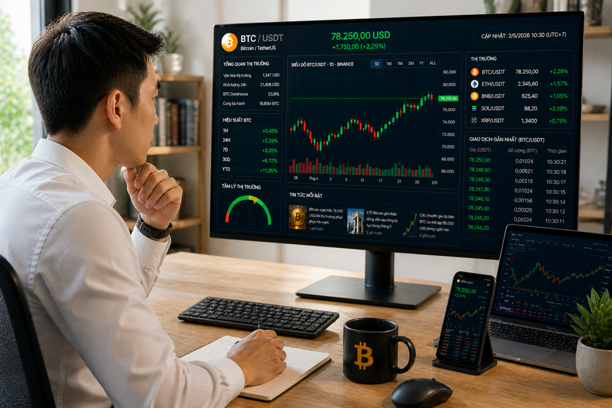 Giá Bitcoin hôm nay 2/5: Tín hiệu cho thấy BTC sắp quay lại mốc 80.000 USD 