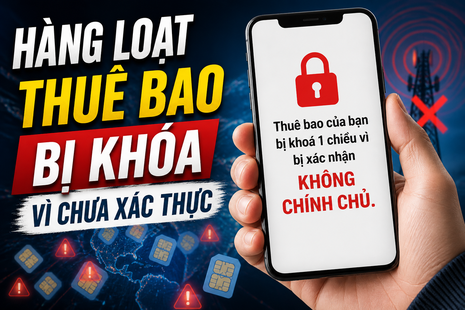 Cảnh báo: Hàng loạt thuê bao bị khóa SIM vì chưa xác thực, người dùng cần làm ngay điều này để tránh mất liên lạc 