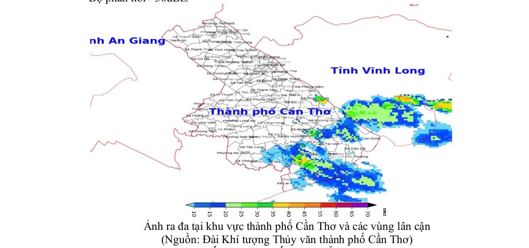 ảnh từ bản tin thời tiết DBSCL