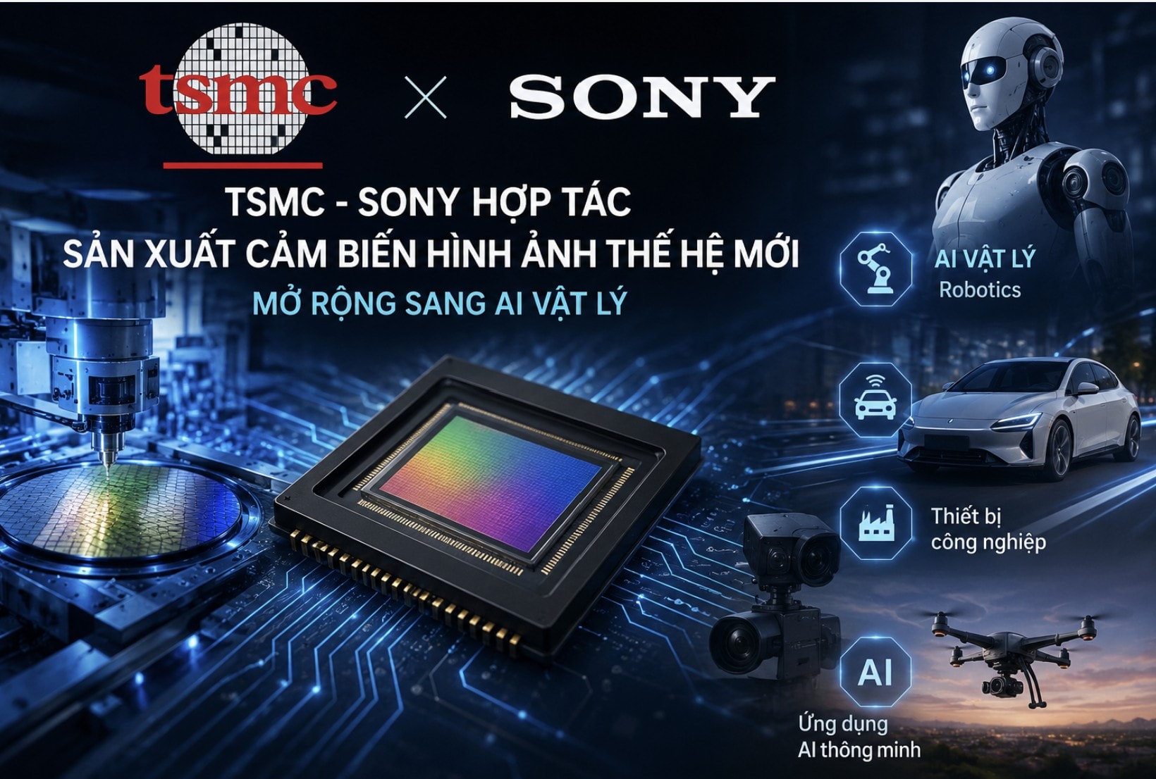 TSMC - Sony sản xuất cảm biến hình ảnh thế hệ mới, mở rộng sang AI vật lý 