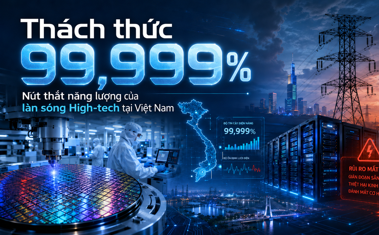 Thách thức 99,999%: Nút thắt năng lượng của làn sóng High-tech tại Việt Nam