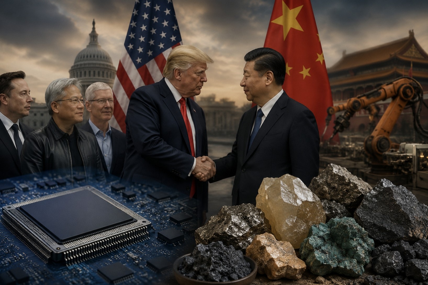 Câu hỏi mới về chip và đất hiếm sau chuyến thăm Trung Quốc của ông Trump 
