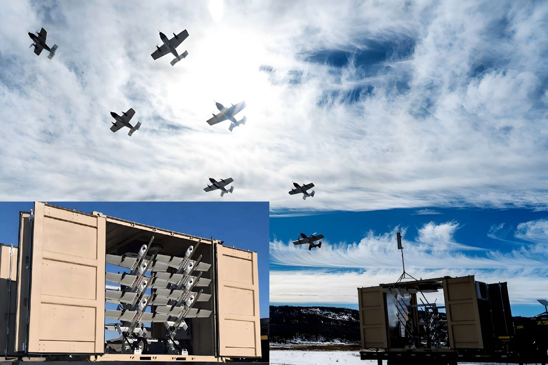 Mỹ ra mắt drone cảm tử nhỏ như ba lô, có thể phóng hàng loạt từ container