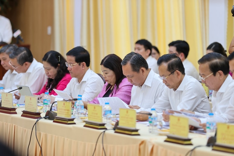 Các đại biểu dự cuộc làm việc - Ảnh: VGP/Nhật Bắc