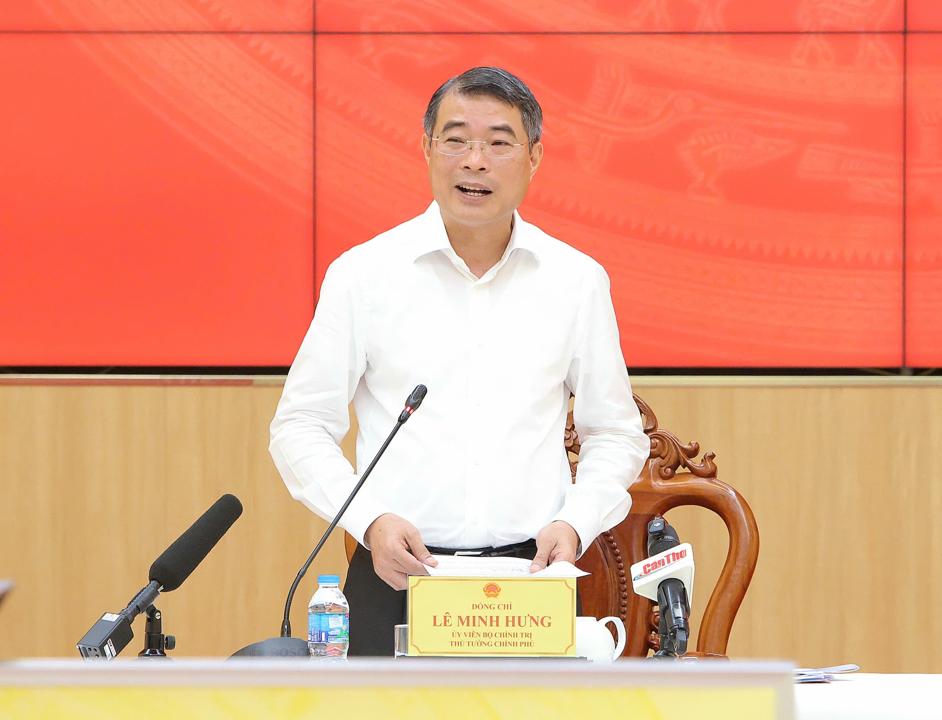 Thủ tướng Chính phủ Lê Minh Hưng phát biểu ý kiến. Ảnh: Trung Phạm