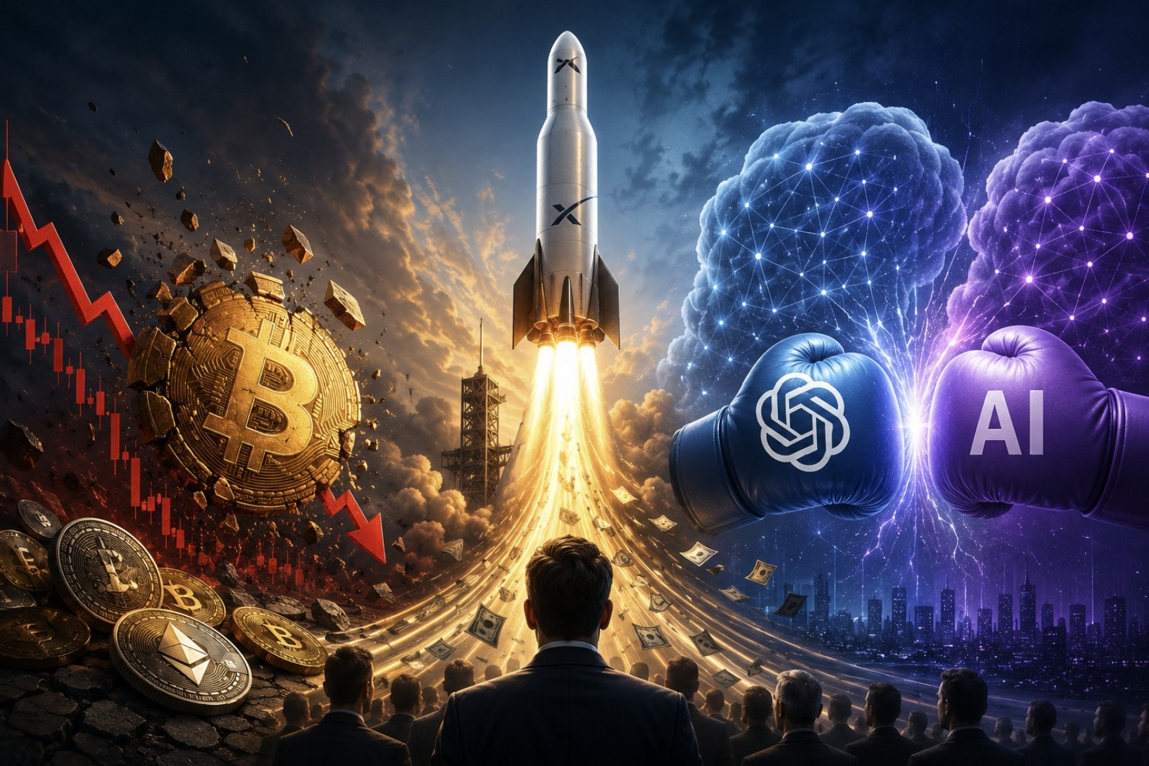 IPO bom tấn của SpaceX gây áp lực lên tiền mã hóa, OpenAI, Anthropic ra sao