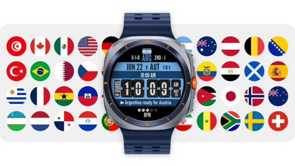 Không khí World Cup được đưa lên đồng hồ thông minh. Ảnh: Android Authority