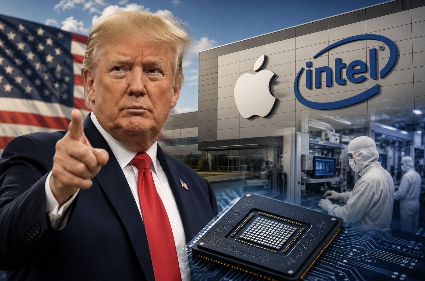 Ông Trump Apple hợp tác với Intel để thiết kế và sản xuất chip ở Mỹ