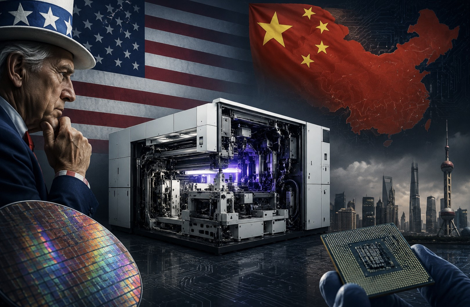 Mỹ nghi máy sản xuất chip tiên tiến nhất của ASML xuất hiện ở Trung Quốc 