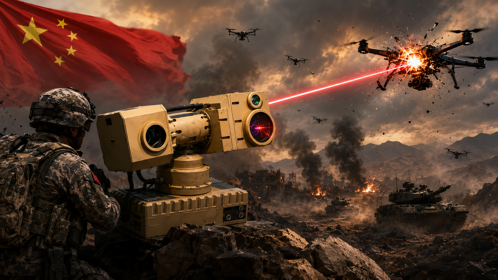 Vũ khí laser gọn trong ba lô của Trung Quốc có thể hạ drone trong tích tắc 