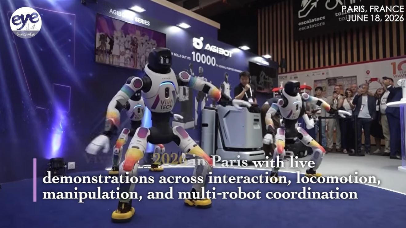 Màn đồng diễn của robot hình người AGIBOT gây sốt tại VivaTech 2026 