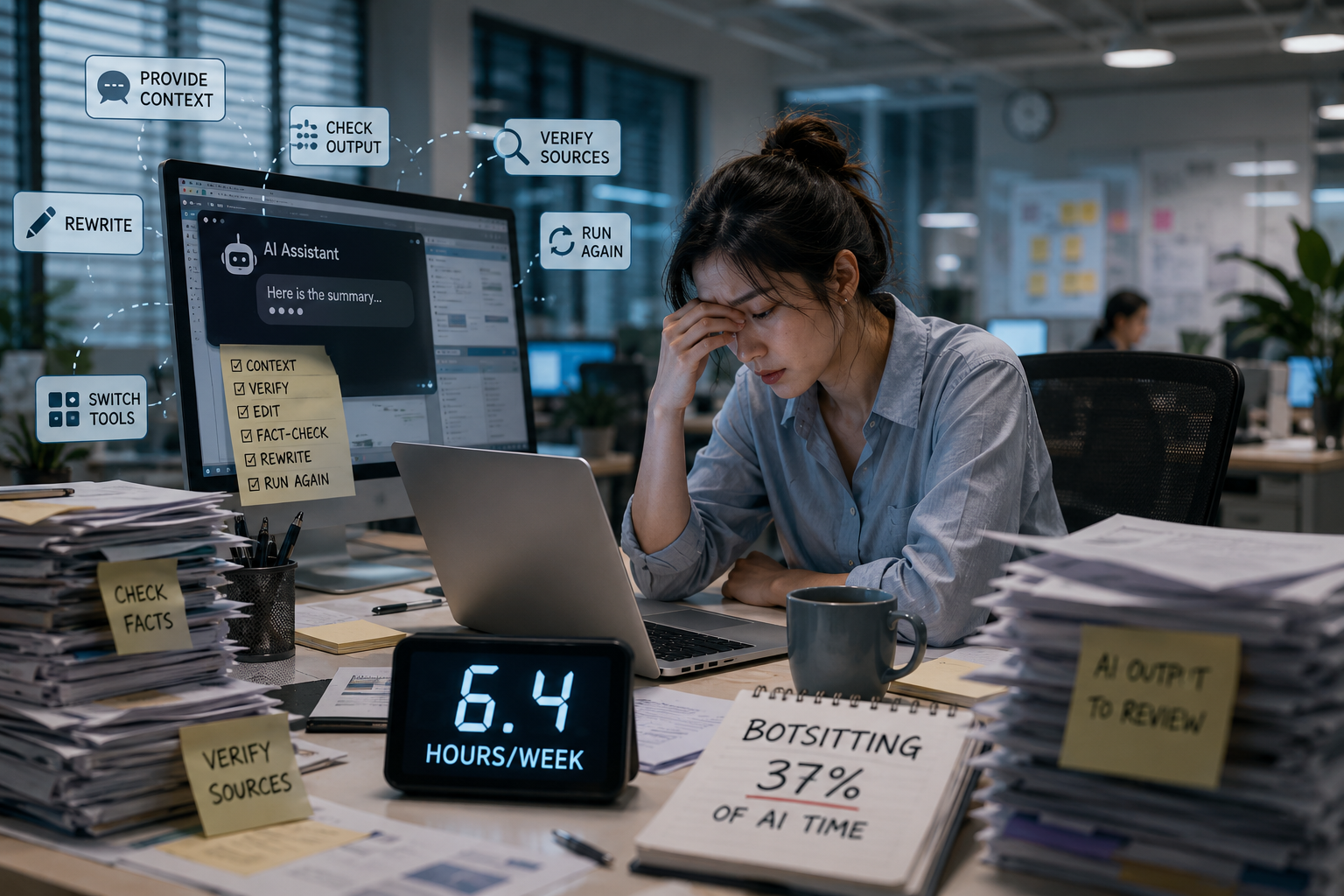 Botsitting: Khi nhân viên mất 6,4 giờ/tuần để 'trông' AI