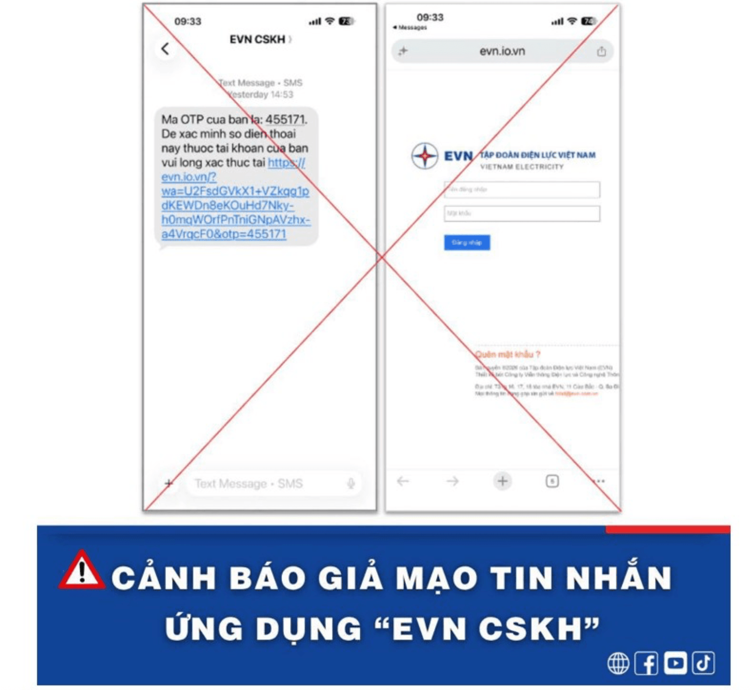 Lừa đảo mạo danh EVN