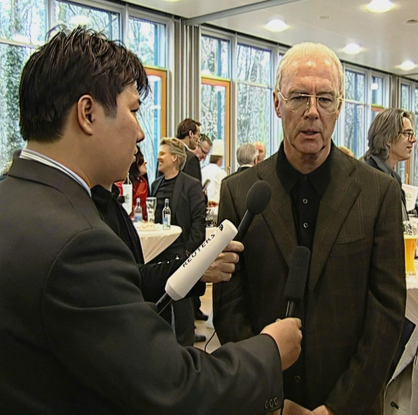 BLV Quang Huy phỏng vấn Beckenbauer tại World Cup 2006