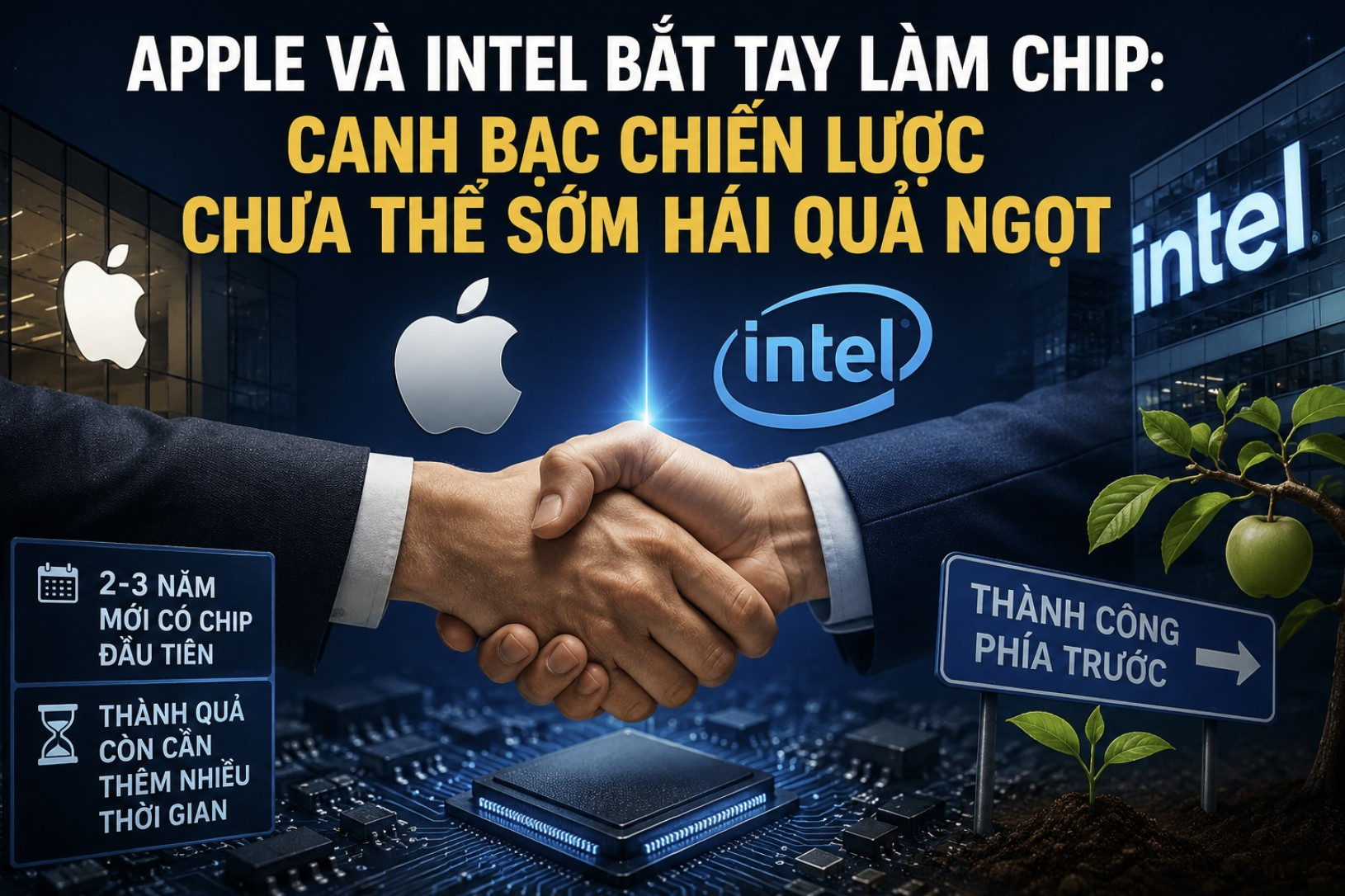 Apple và Intel bắt tay làm chip Canh bạc chiến lược chưa thể sớm hái quả ngọt