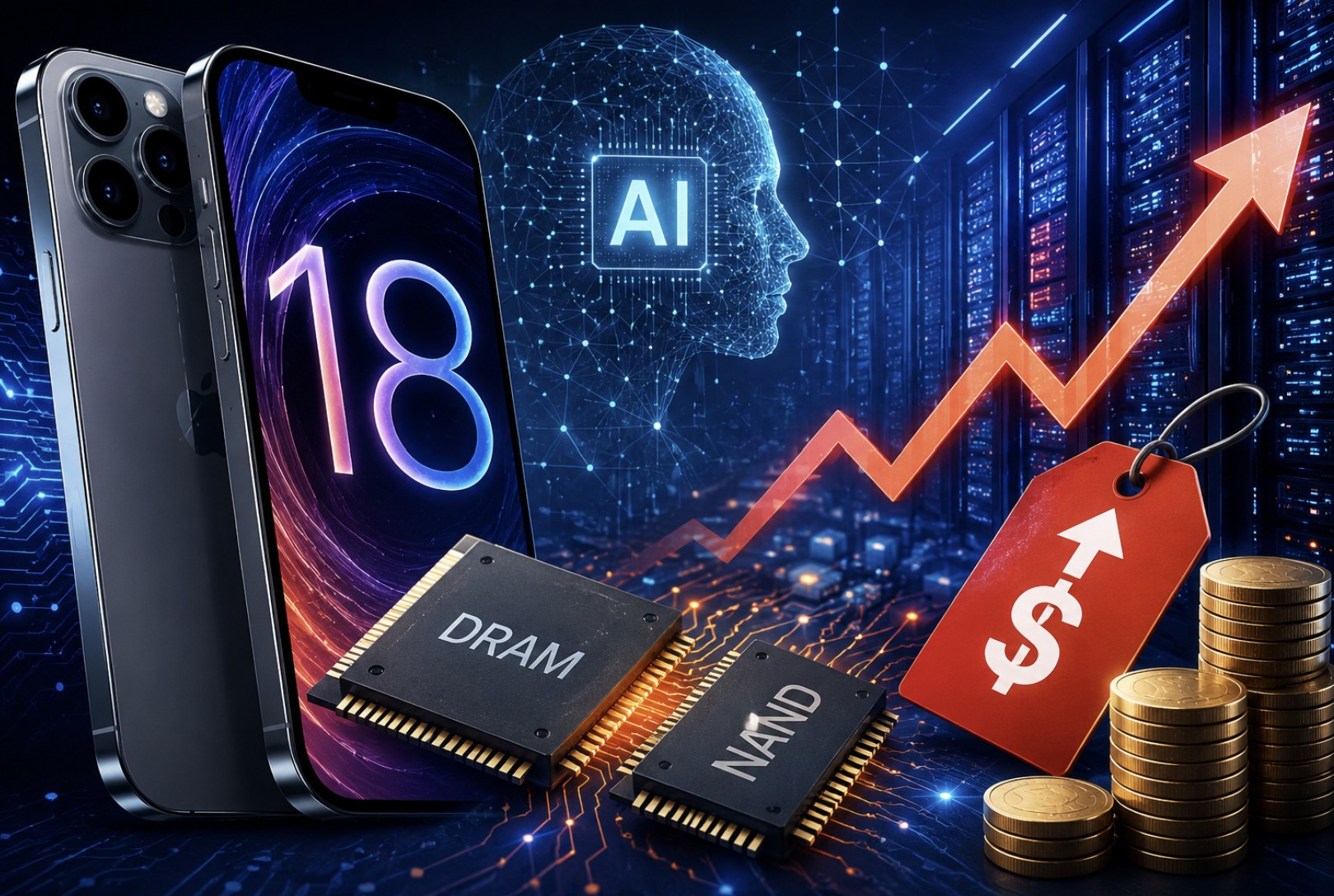 Apple có thể tăng giá dòng iPhone 18 vì cơn khát chip nhớ của AI