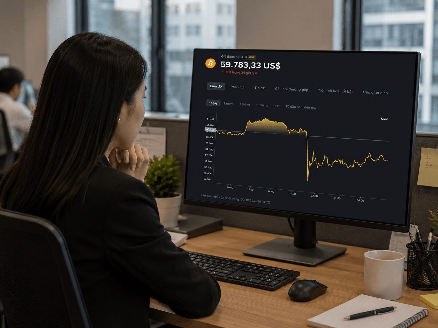 Giá Bitcoin hôm nay 26/6: Đánh mất mốc 60.000 USD, kịch bản nào đang chờ phía trước? 