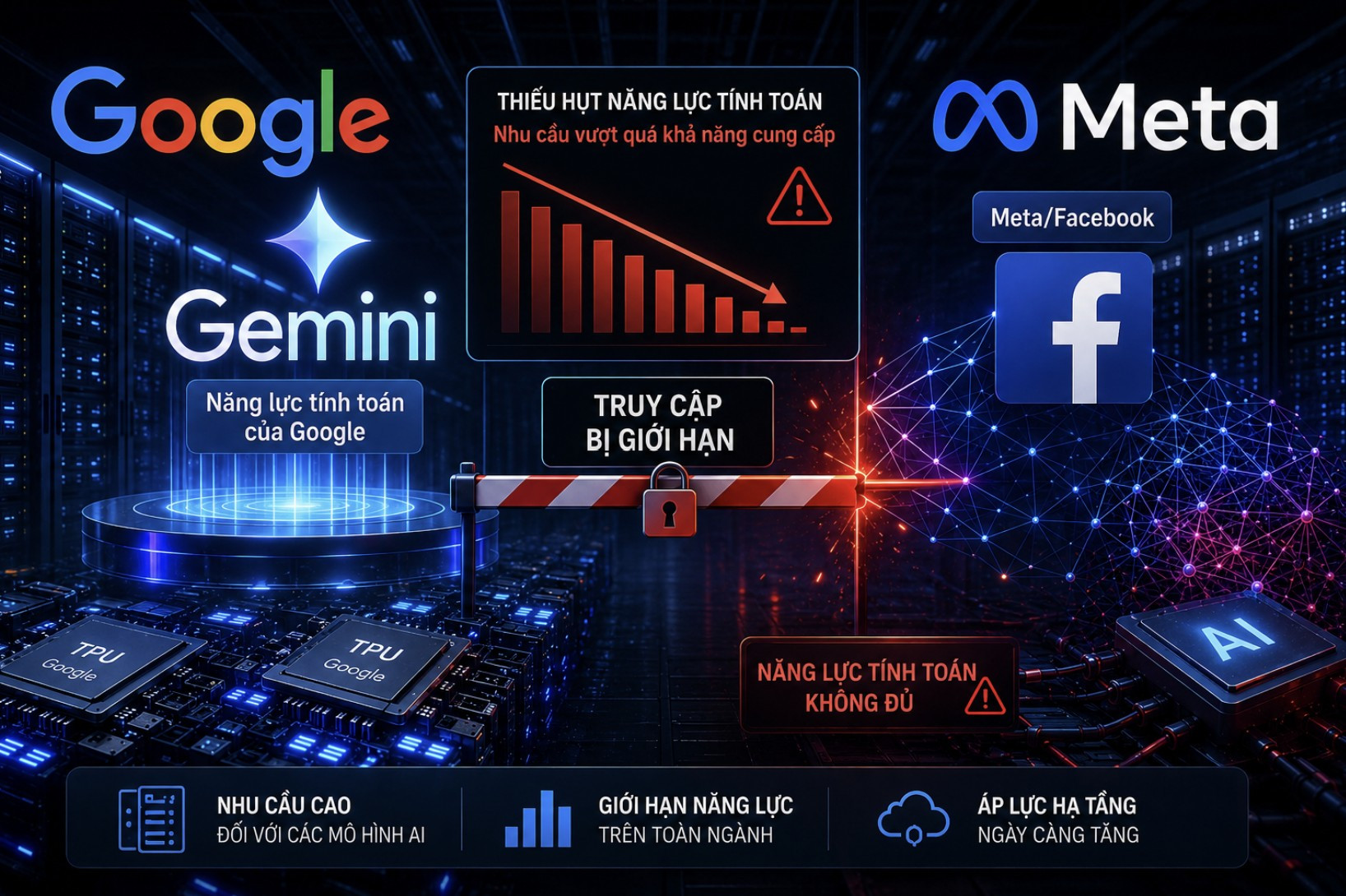 Google giới hạn Meta dùng Gemini vì thiếu năng lực tính toán1