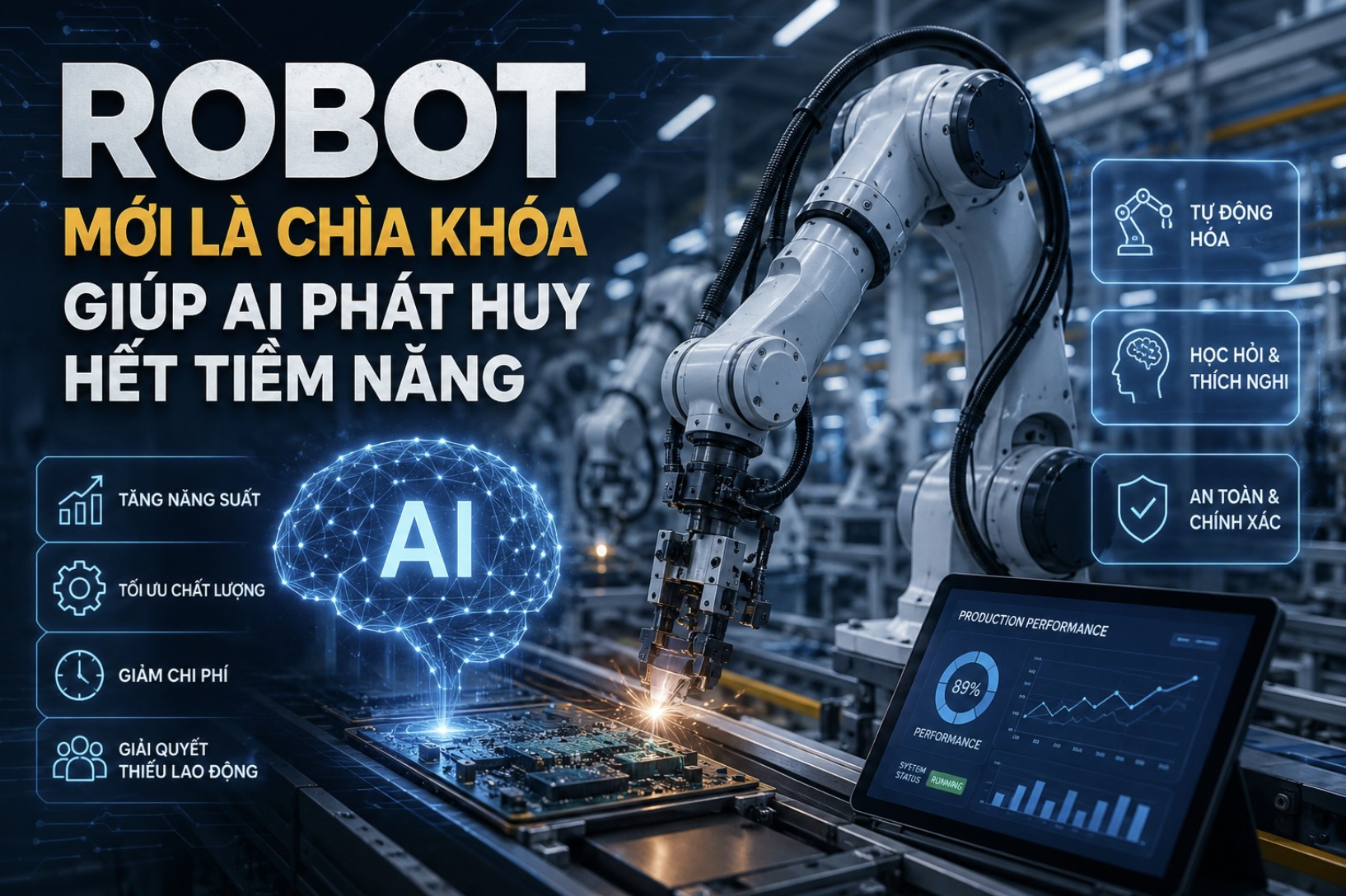 Robot mới là chìa khóa giúp AI phát huy hết tiềm năng