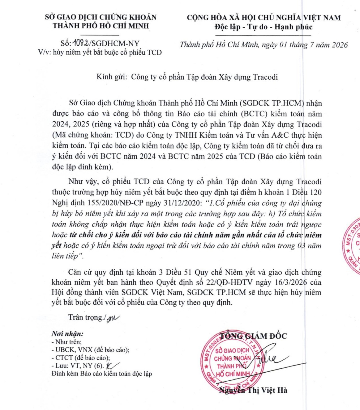 cổ phiếu tracodi TCD-1