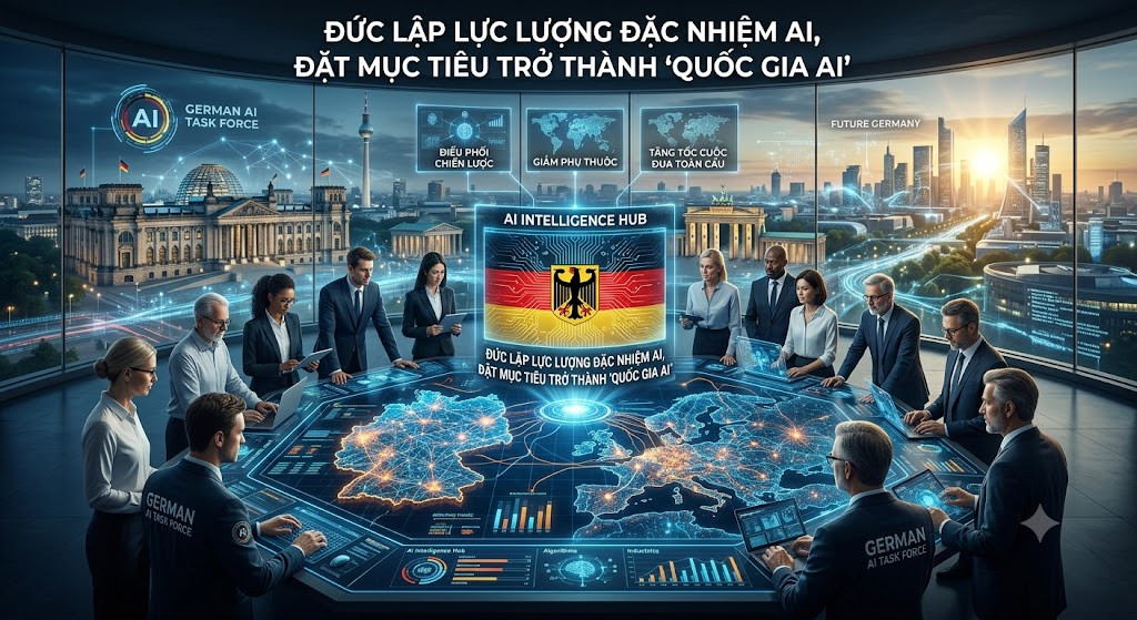 Đức đặt mục tiêu đặt mục tiêu trở thành ‘quốc gia AI’. Ảnh: AI