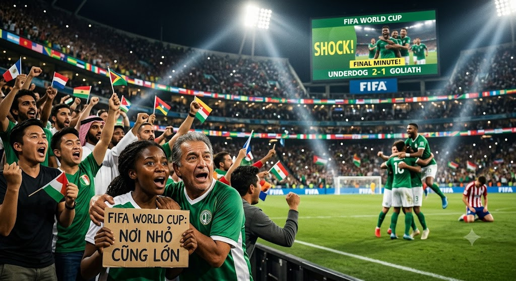 Sân cỏ World Cup mang niềm vui