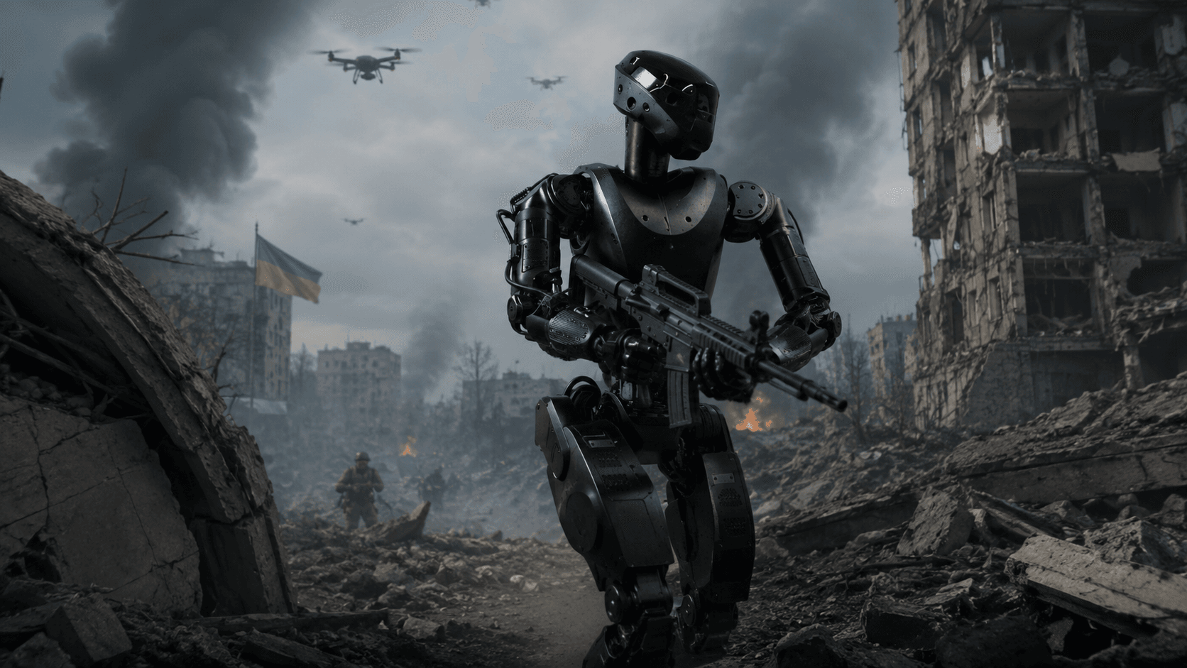 Chiến trường Ukraine sắp có binh đoàn robot hình người tham chiến? 
