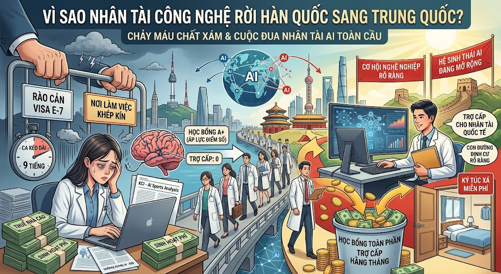 Vì sao nhân tài công nghệ rời Hàn Quốc sang Trung Quốc?