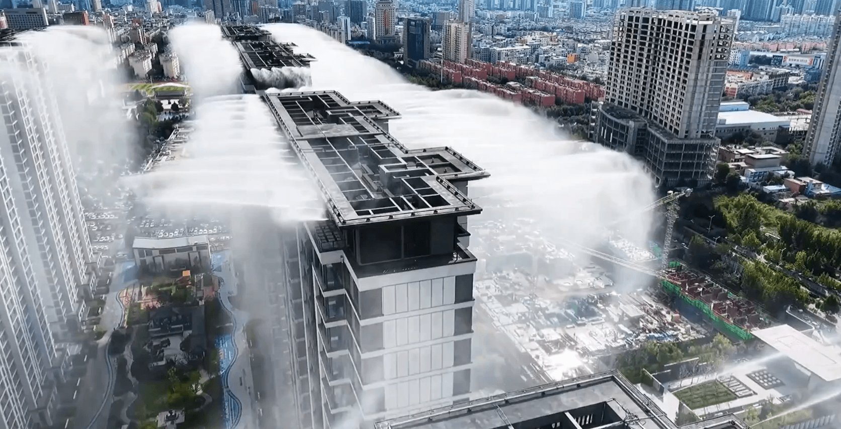 Chống nắng nóng bằng 'điều hòa ngoài trời' ở Trung Quốc 