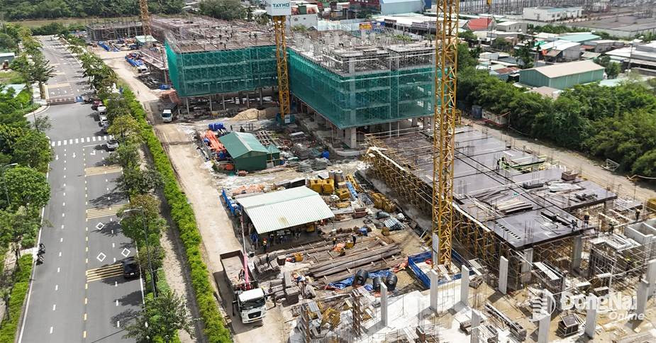 Dự án Chung cư NƠXH tại phường Long Thành. Ảnh: HL