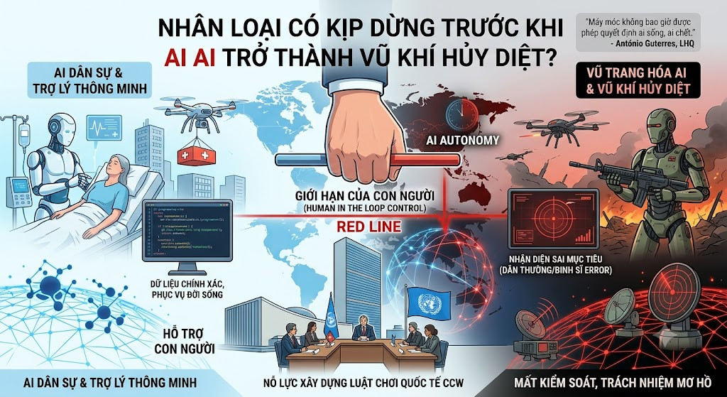 Nhân loại có kịp hãm phanh trước khi AI trở thành vũ khí hủy diệt? 