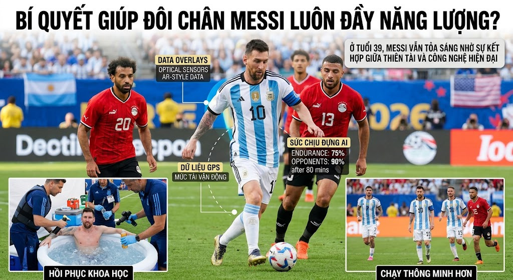 Bí quyết nào giúp đôi chân Messi luôn đầy năng lượng tại World Cup? 