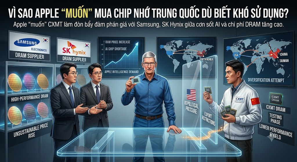 Vì sao Apple muốn mua chip nhớ Trung Quốc dù biết khó sử dụng? 