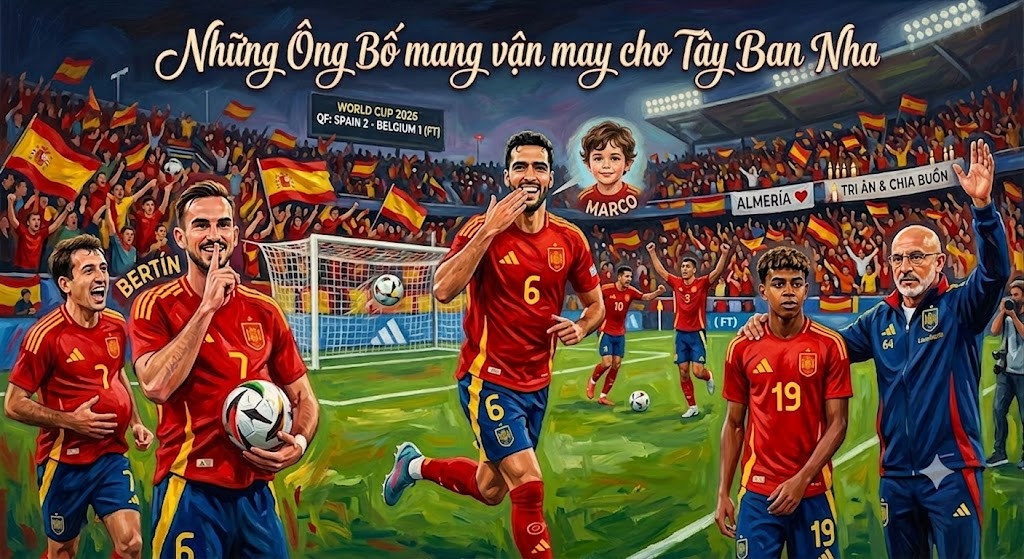 Những ông bố mang vận may cho Tây Ban Nha tại World Cup 
