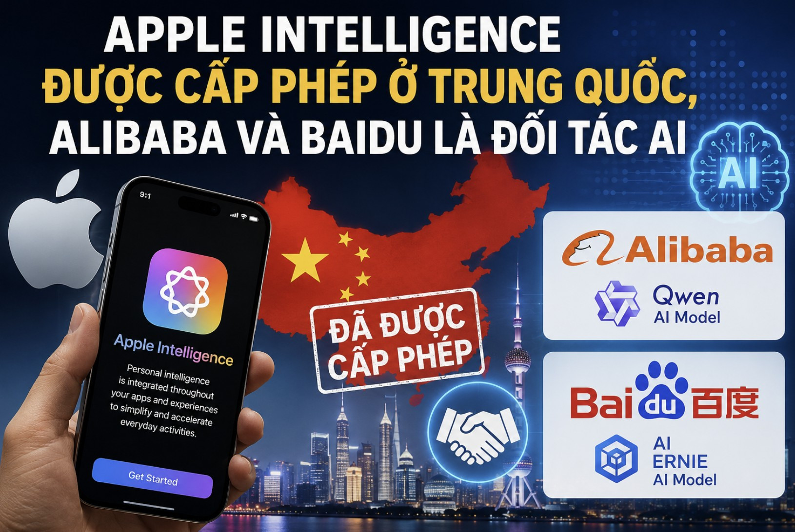 Apple Intelligence được cấp phép ở Trung Quốc, Alibaba và Baidu là đối tác AI