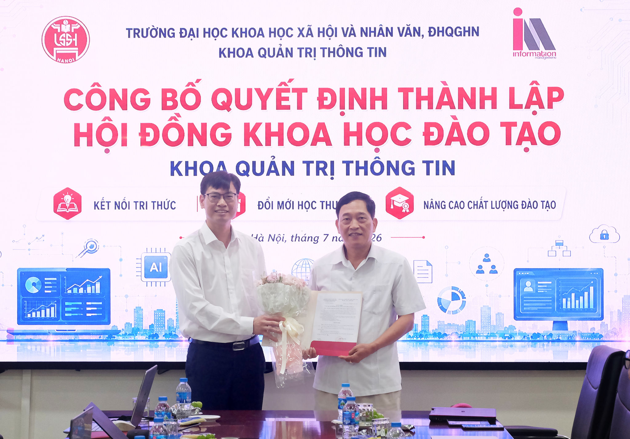 Chủ tịch VASTI tham gia Hội đồng Khoa học và Đào tạo Khoa Quản trị Thông tin USSH-VNU nhiệm kỳ 2025–2030