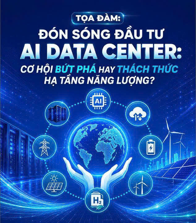Điểm nhấn của chương trình là phiên tọa đàm 'Đón sóng đầu tư AI Data Center: Cơ hội bứt phá hay thách thức hạ tầng năng lượng?'