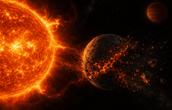 TOI-5882 nuốt chửng một hành tinh. Ảnh: Universe Space Tech