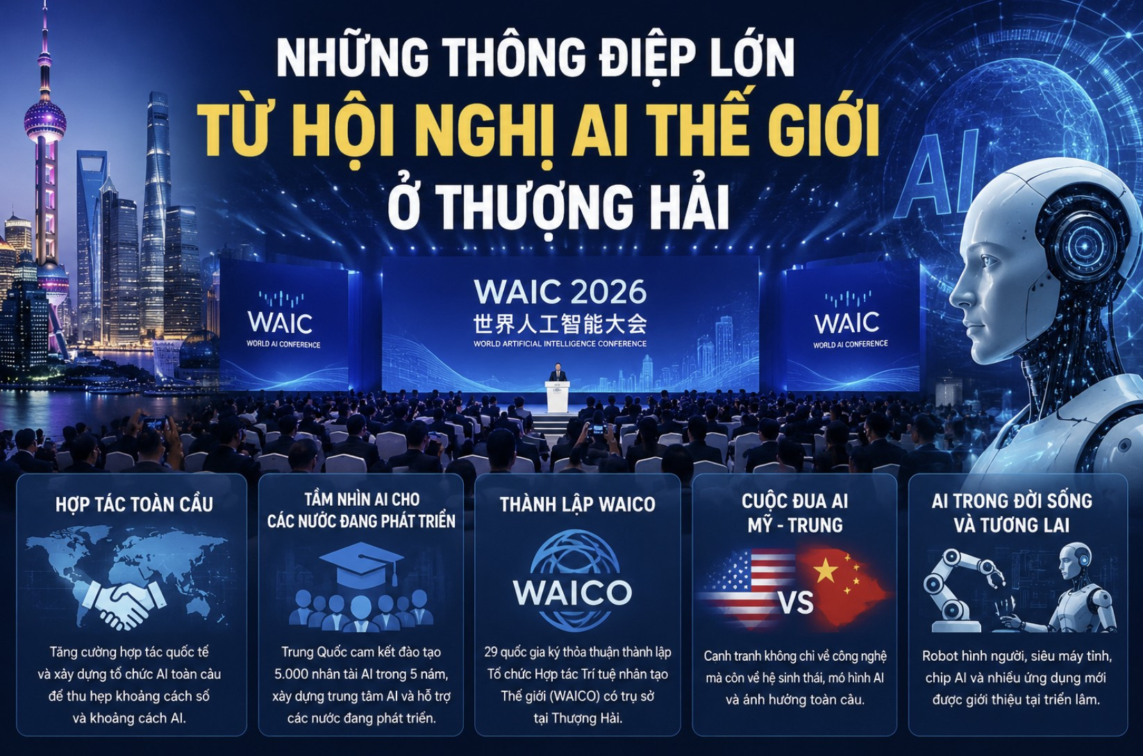 Những thông điệp lớn từ Hội nghị AI Thế giới ở Thượng Hải