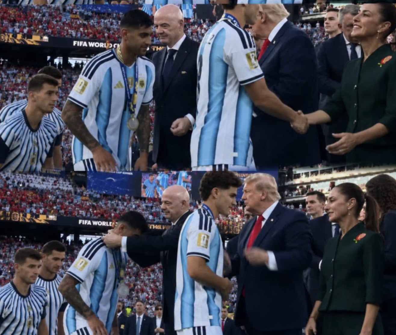 Ông Trump và Infantino làm lu mờ lễ trao cúp World Cup vì khoảnh khắc khó xử (3)1