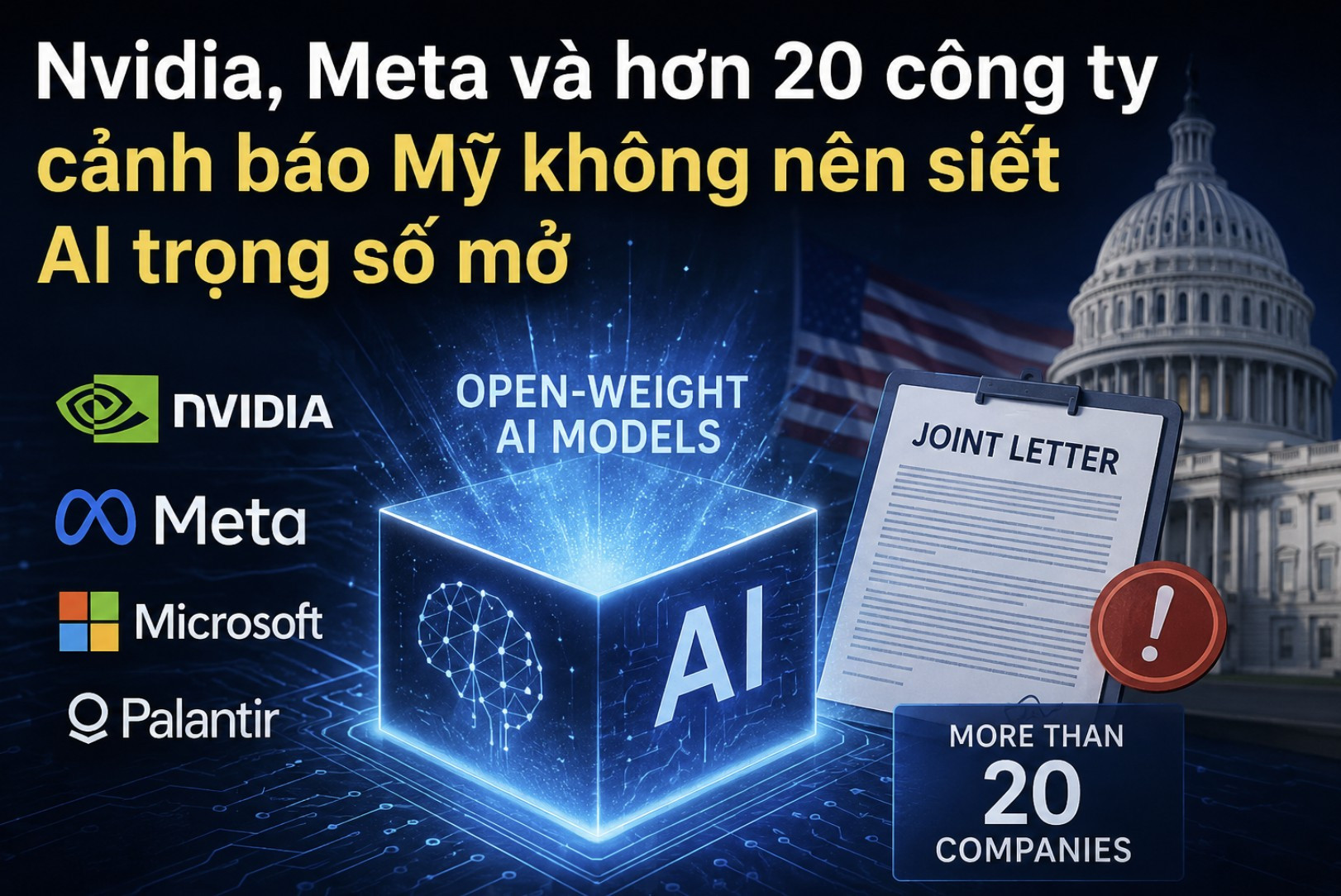 Nvidia, Meta và hơn 20 công ty cảnh báo Mỹ không nên siết AI trọng số mở (2)