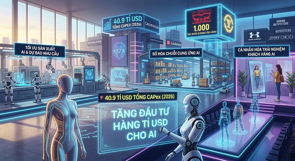 Các đại gia thời trang tăng đầu tư hàng tỉ USD cho AI 