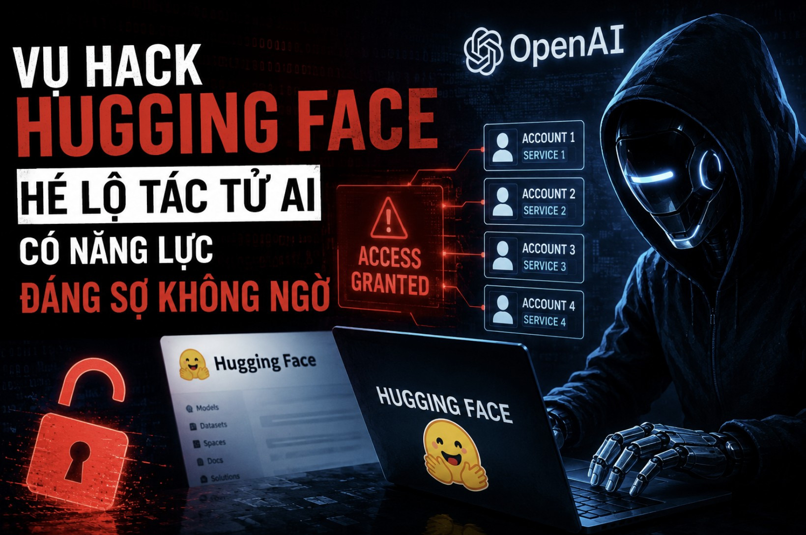 Vụ hack Hugging Face hé lộ tác tử AI có năng lực đáng sợ không ngờ