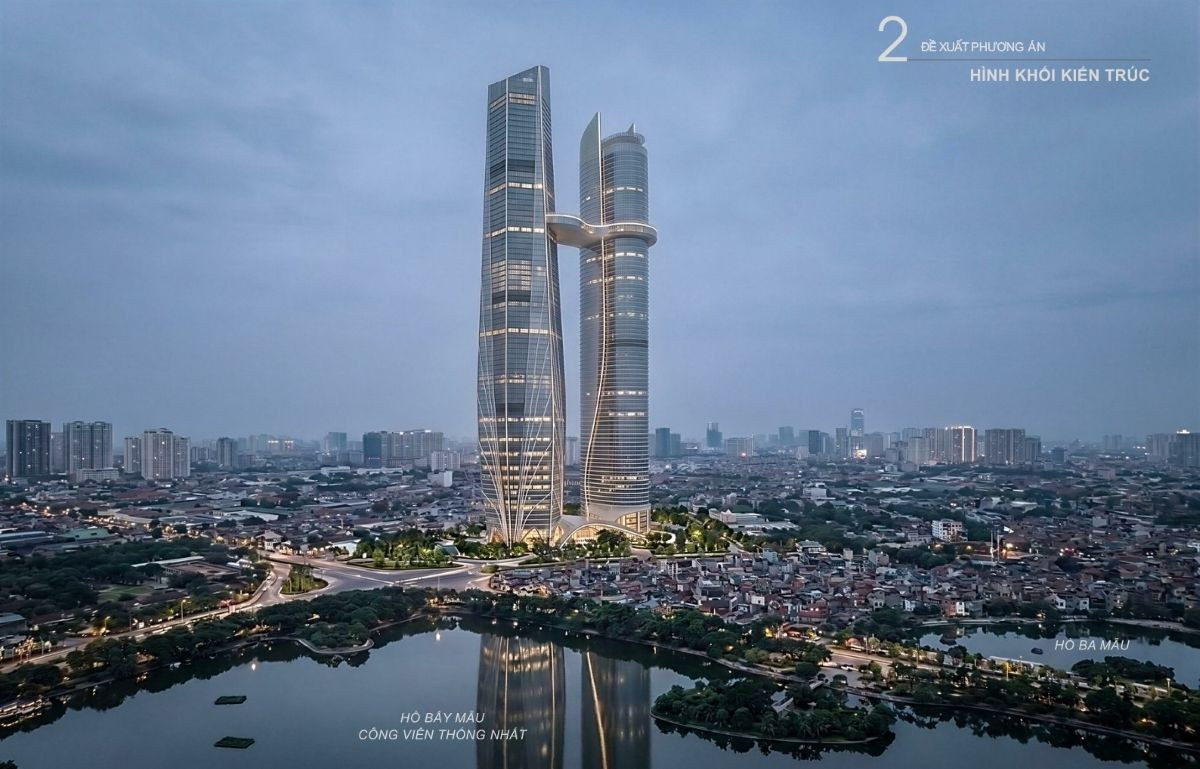 Đề xuất đầu tư xây dựng tháp đôi cao nhất thế giới Hanoi Twin Towers 99 tổng vốn 3,5 tỉ USD 