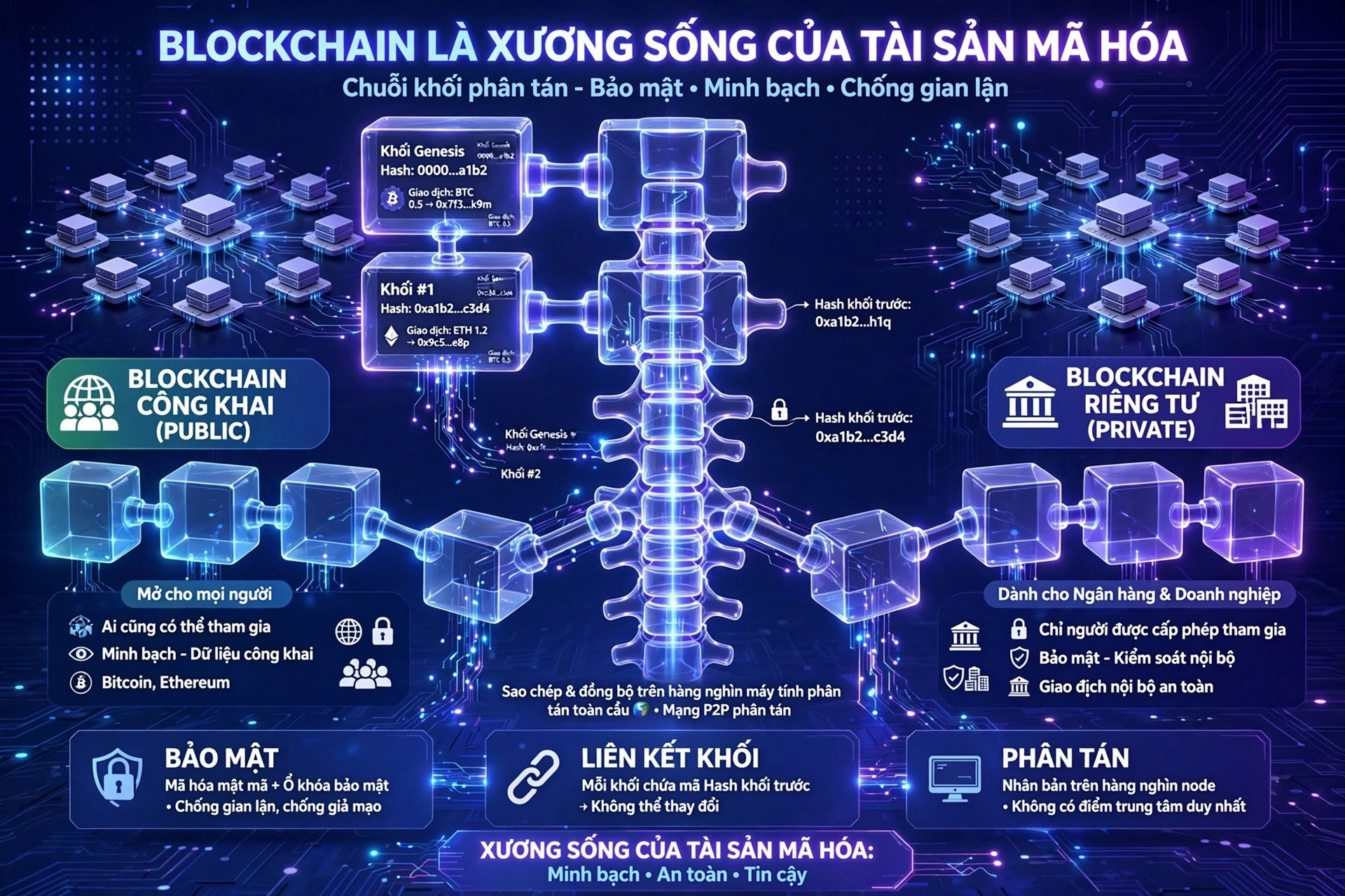 Blockchain là gì và vì sao được gọi là 'xương sống' của tài sản mã hóa? 