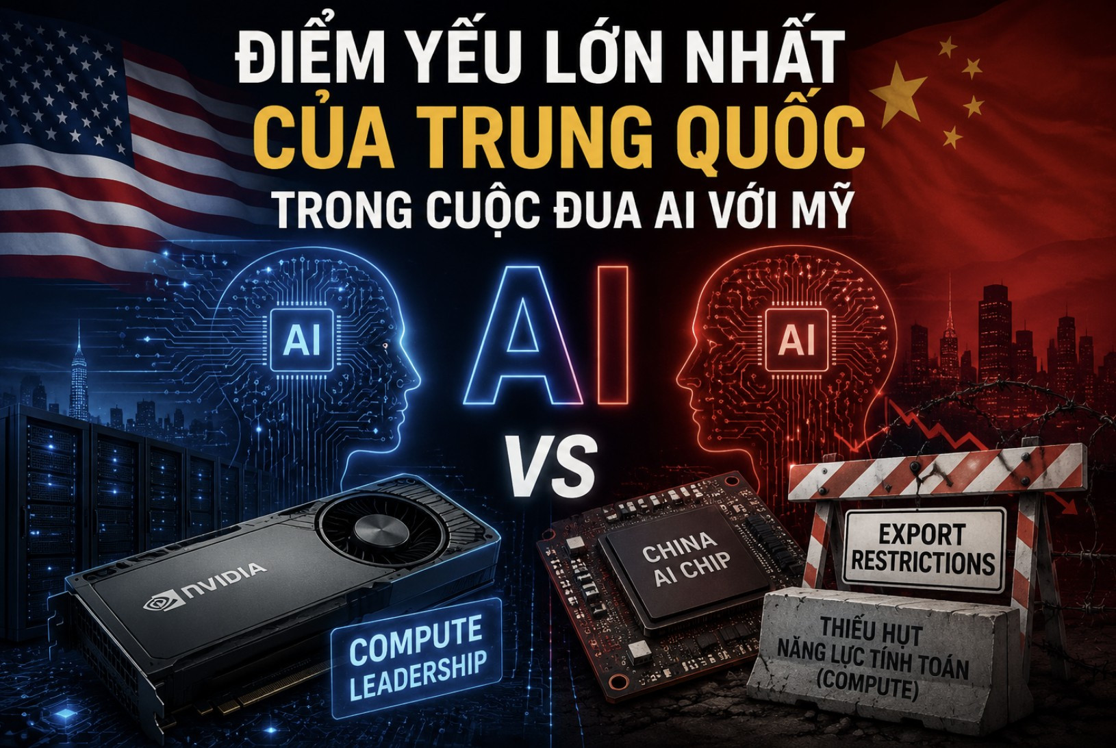 Điểm yếu lớn nhất của Trung Quốc trong cuộc đua AI với Mỹ