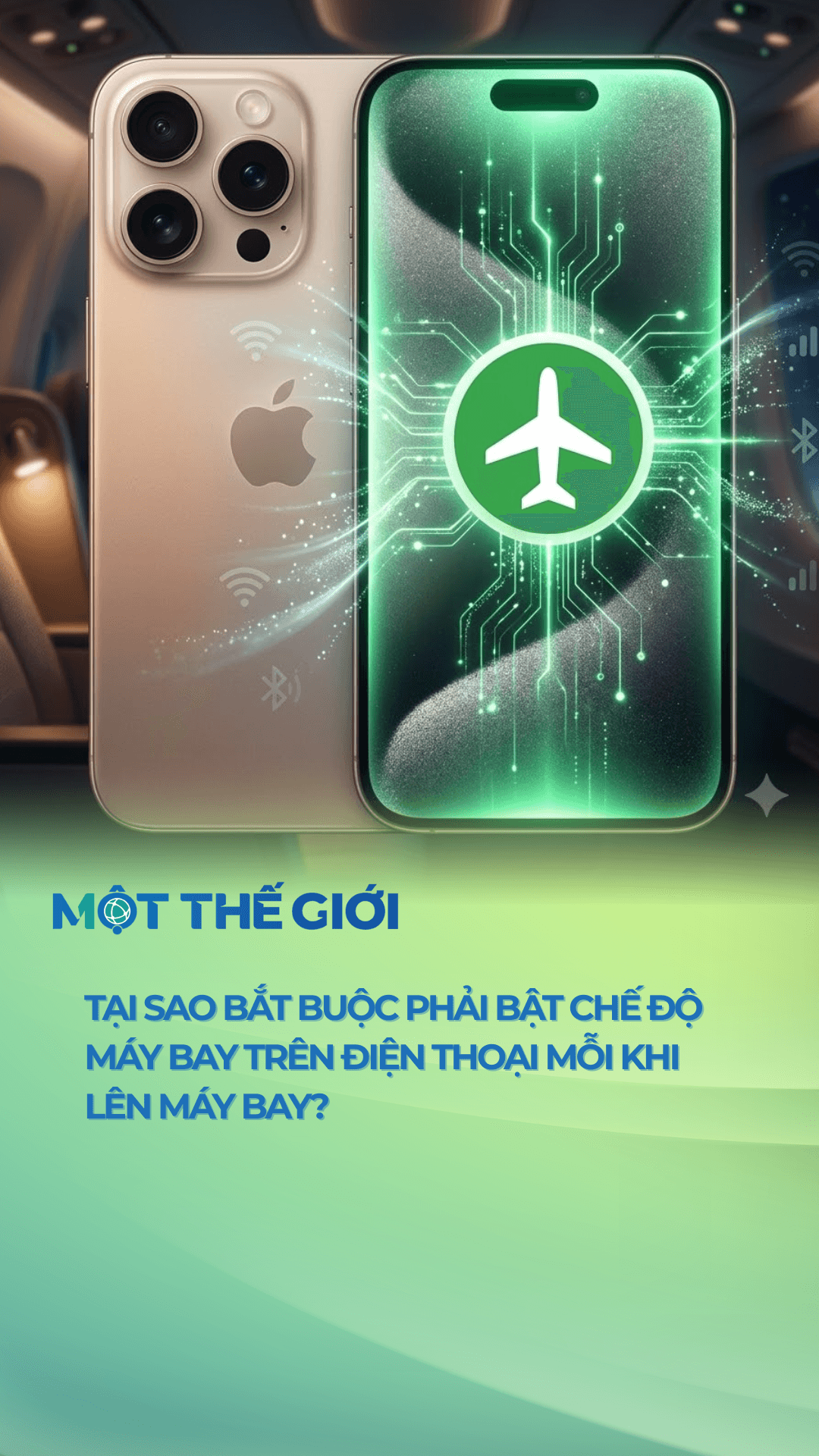 Tại sao bắt buộc phải bật chế độ máy bay trên điện thoại mỗi khi lên máy bay? 