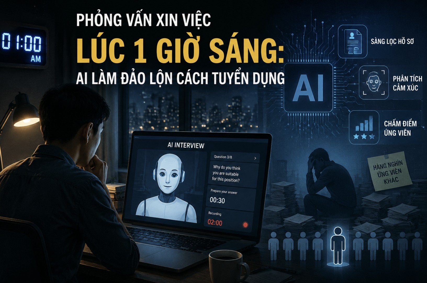 Phỏng vấn xin việc lúc 1 giờ sáng AI làm đảo lộn cách tuyển dụng