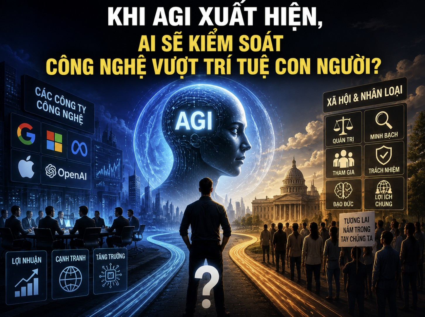 Khi AGI xuất hiện, ai sẽ kiểm soát công nghệ vượt trí tuệ con người